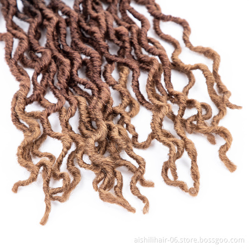 faux locs crochet braids 18inch 24strands goddess locs crochet in synthetic braiding extension hair available